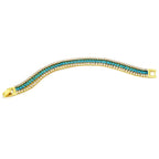 Multilayer Cubic Zirconia Chains Bracelet B4030