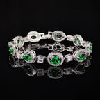 Geometry Cubic Zirconia Chains Bracelet B4045