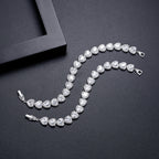 Heart Cubic Zirconia Chains Bracelet B4046