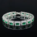 Square Cubic Zirconia Chains Bracelet B4047