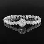 Cubic Zirconia Chains Bracelet B4048