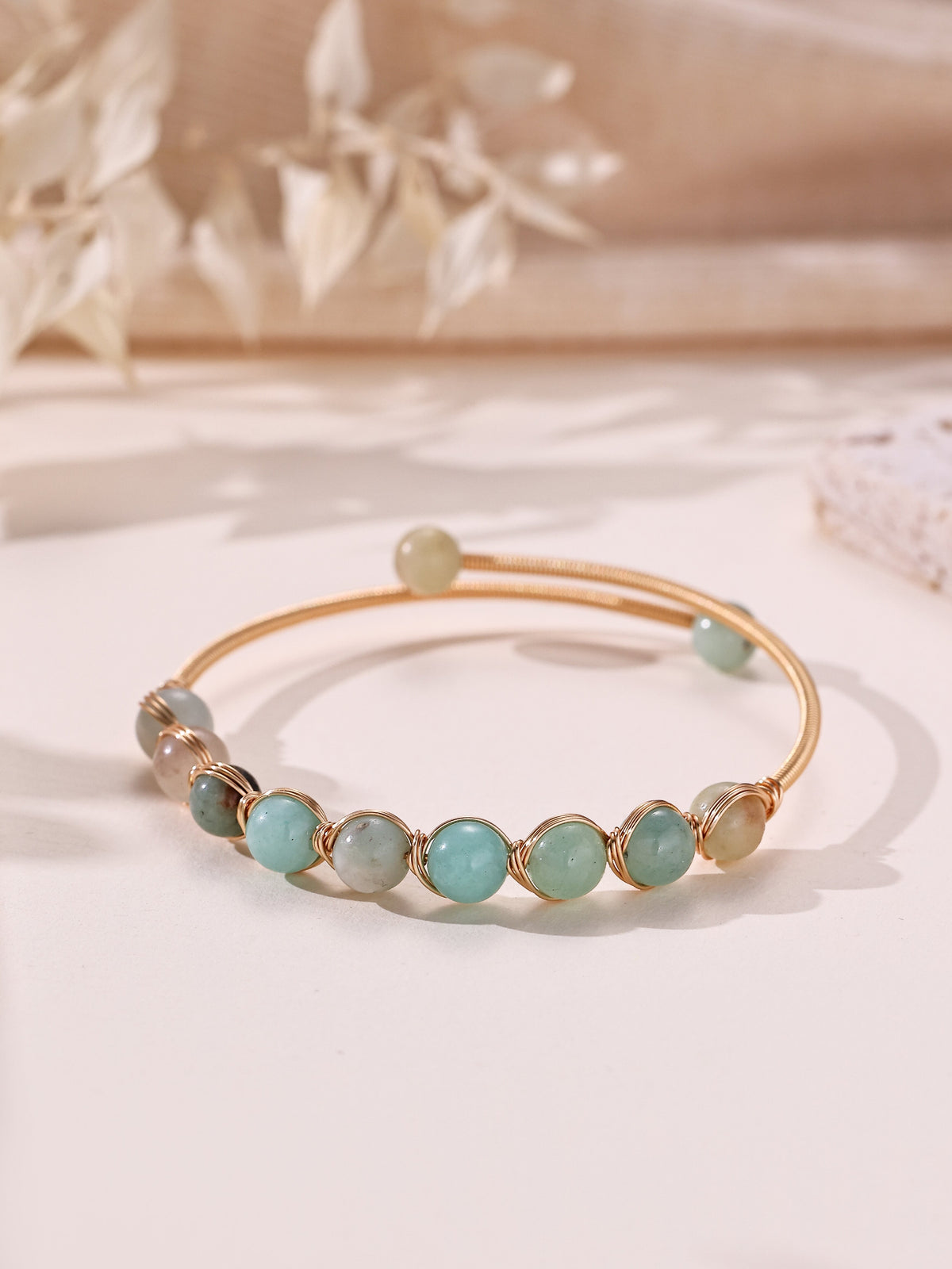 Natural Stone Wrap Cuff Bracelet B4078 - view 3