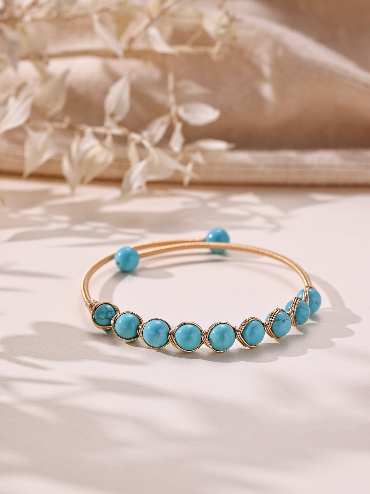 Natural Stone Wrap Cuff Bracelet B4078 - view 10