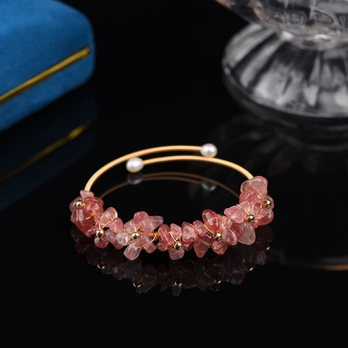 Irregular Natural Stone Wrap Cuff Bracelet B4079 - view 16