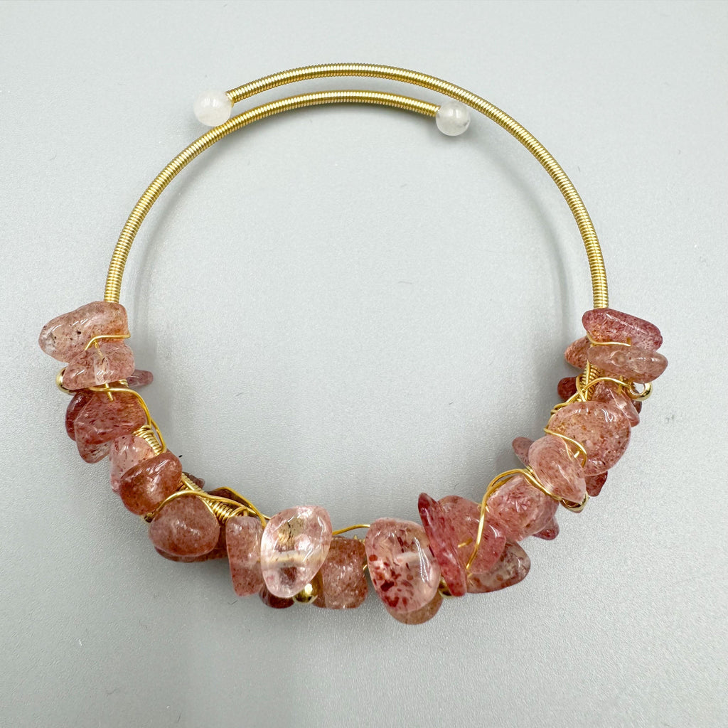 Irregular Natural Stone Wrap Cuff Bracelet B4079 - view 19