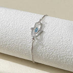 Fatima Palm Cubic Zirconia Chain Bracelet B4098