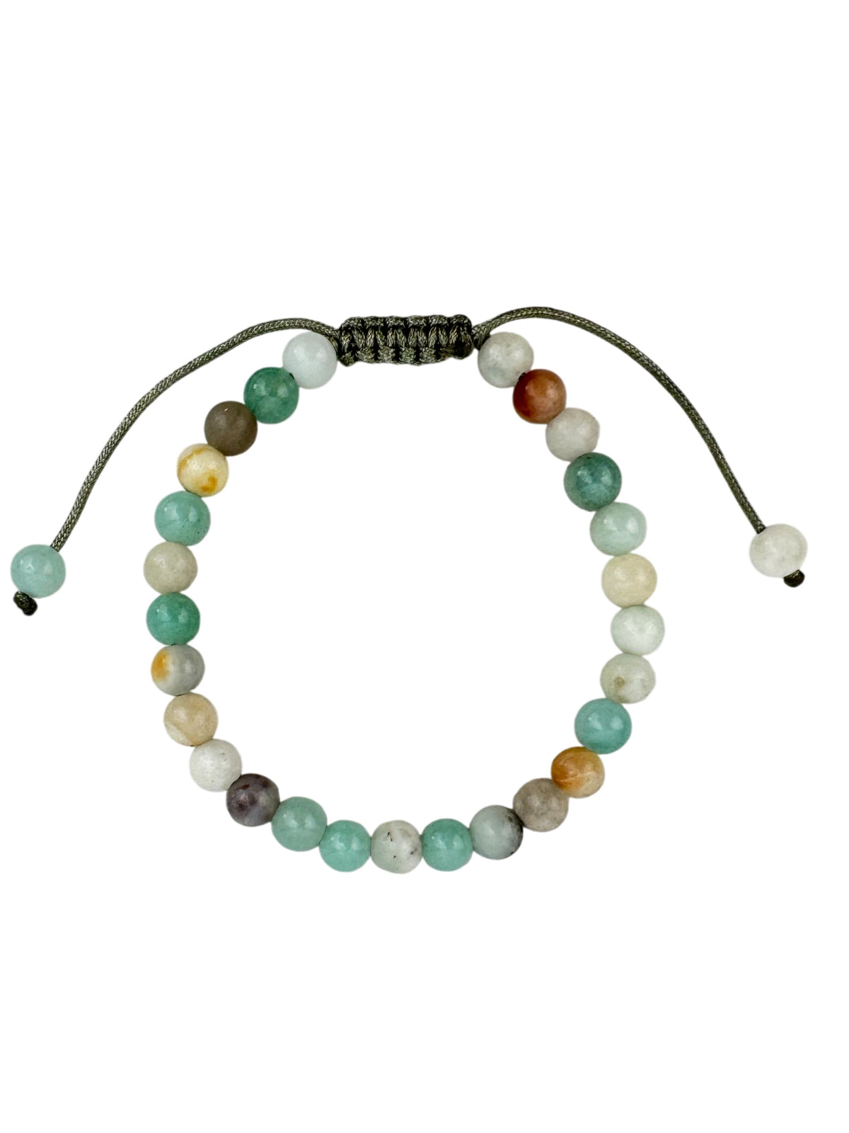 Amazonite Stone Braided Shamballa Bracelet B4107-Amazonite - 6MM