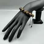 Tiger Eye Braided Shamballa Bracelet B4111-12MM - view 6