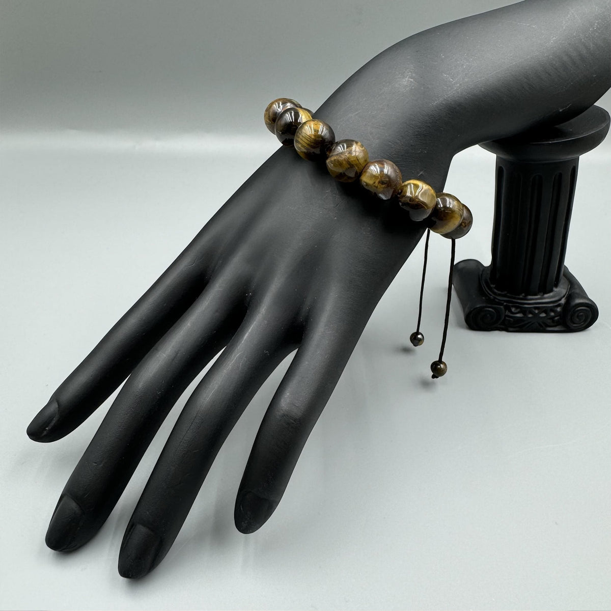 Tiger Eye Braided Shamballa Bracelet B4111-12MM - view 6