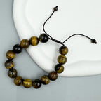 Tiger Eye Braided Shamballa Bracelet B4111-12MM