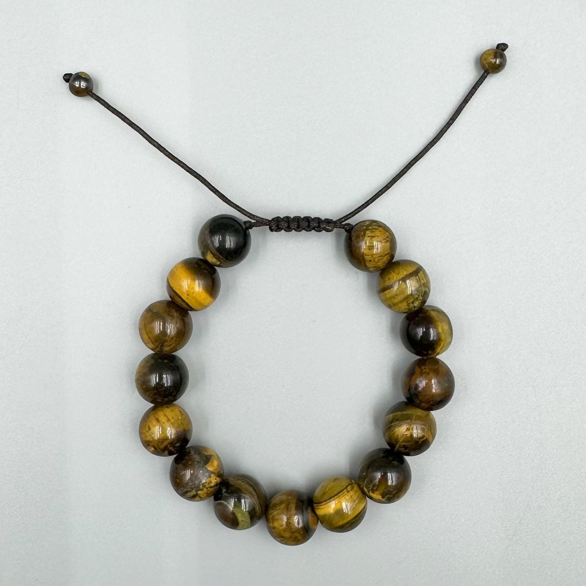 Tiger Eye Braided Shamballa Bracelet B4111-12MM - view 8