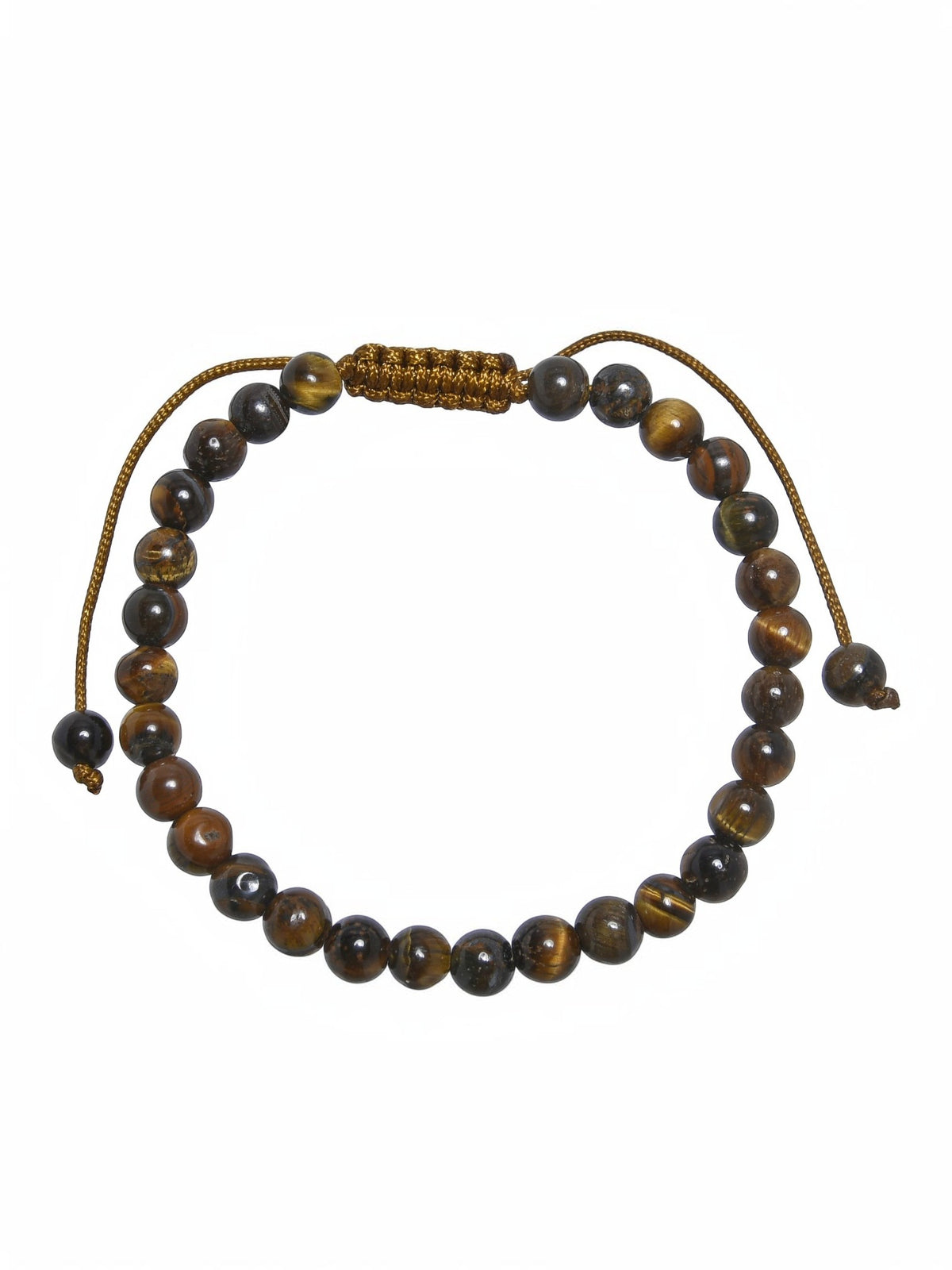 Tiger Eye Braided Shamballa Bracelet B4111-Tiger-Eye - 6MM