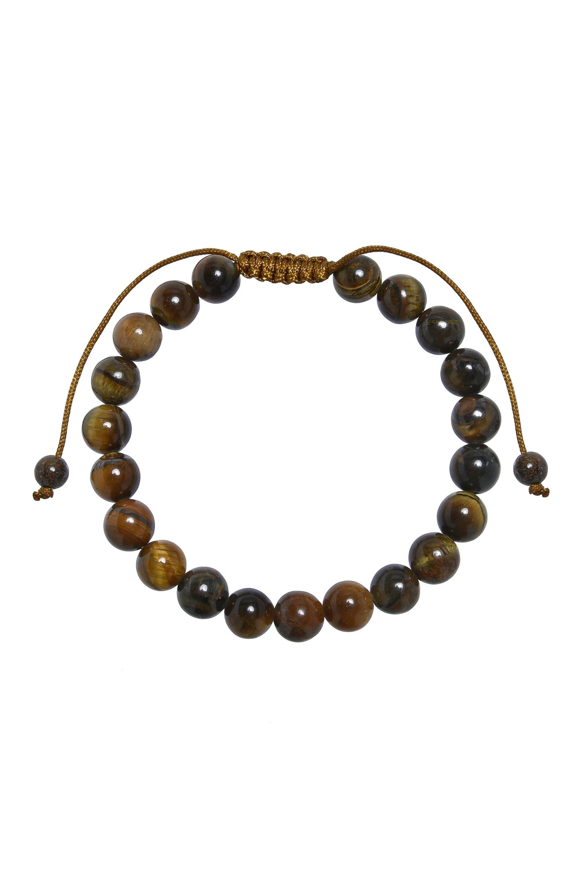 Tiger Eye Braided Shamballa Bracelet B4111-12MM - view 3
