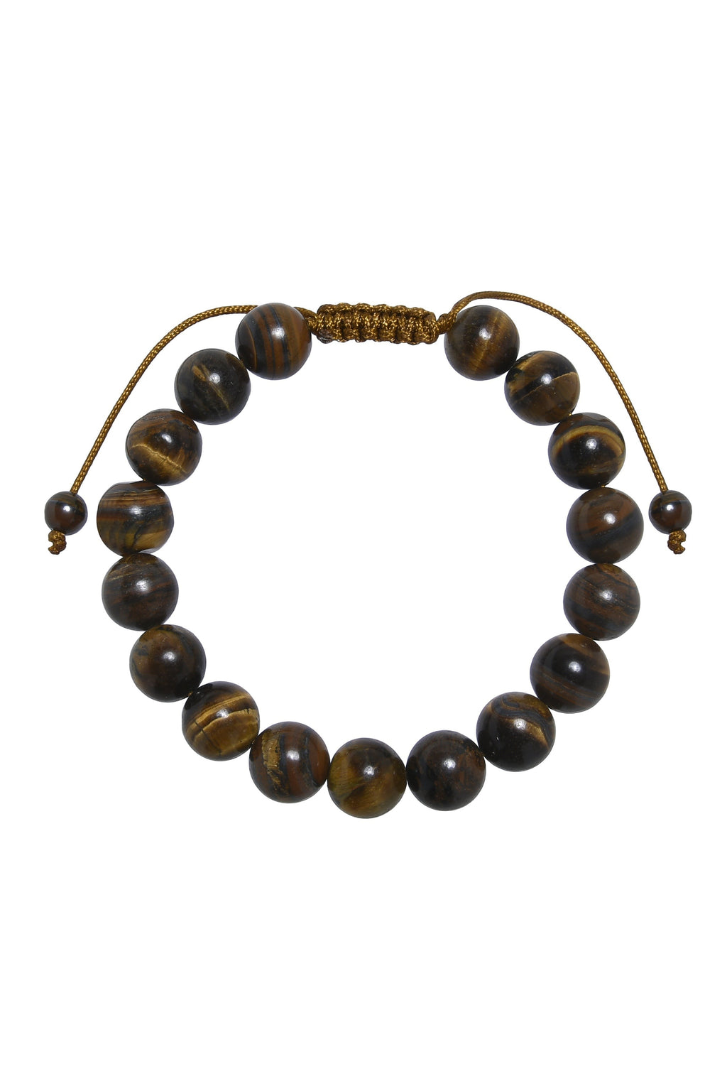 Tiger Eye Braided Shamballa Bracelet B4111-12MM - view 9