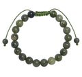 Olive Jade Stone Braided Shamballa Bracelet B4113-Olive Jade - 8MM