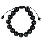 Onyx Braided Shamballa Bracelet B4114-Onyx - 12MM