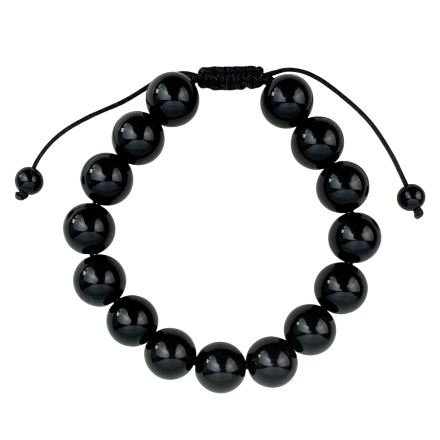 Onyx Braided Shamballa Bracelet B4114-Onyx