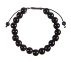 Onyx Braided Shamballa Bracelet B4114-Onyx - 10MM