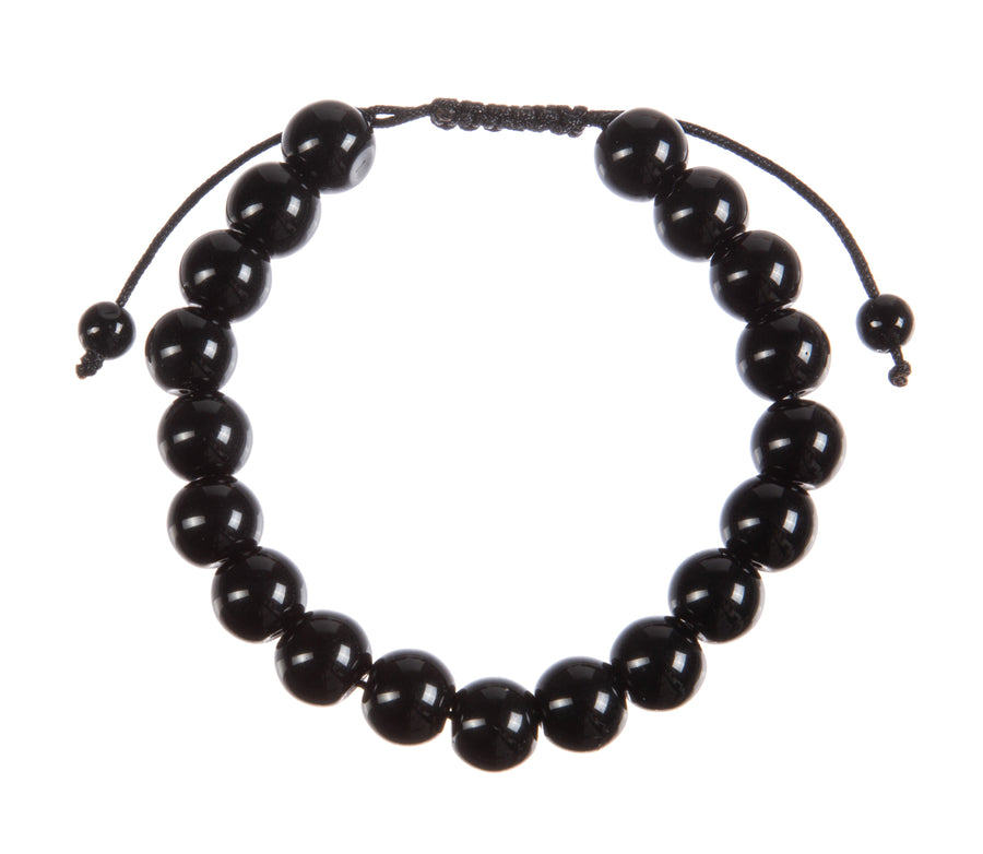 Onyx Braided Shamballa Bracelet B4114-Onyx