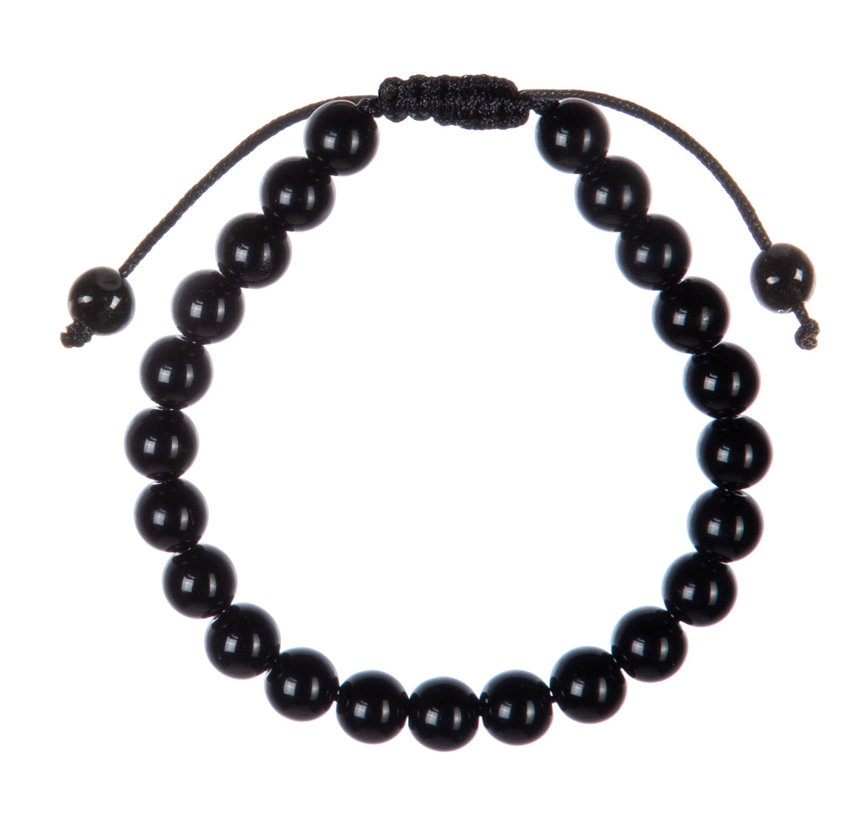 Onyx Braided Shamballa Bracelet B4114-Onyx - 8MM