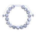 Howlite Braided Shamballa Bracelet B4116-Howlite - 10MM