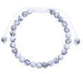 Howlite Braided Shamballa Bracelet B4116-Howlite - 6MM