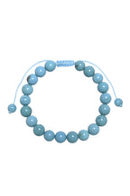 Cracked Turquoise Stone Braided Shamballa Bracelet B4117-12MM - view 3