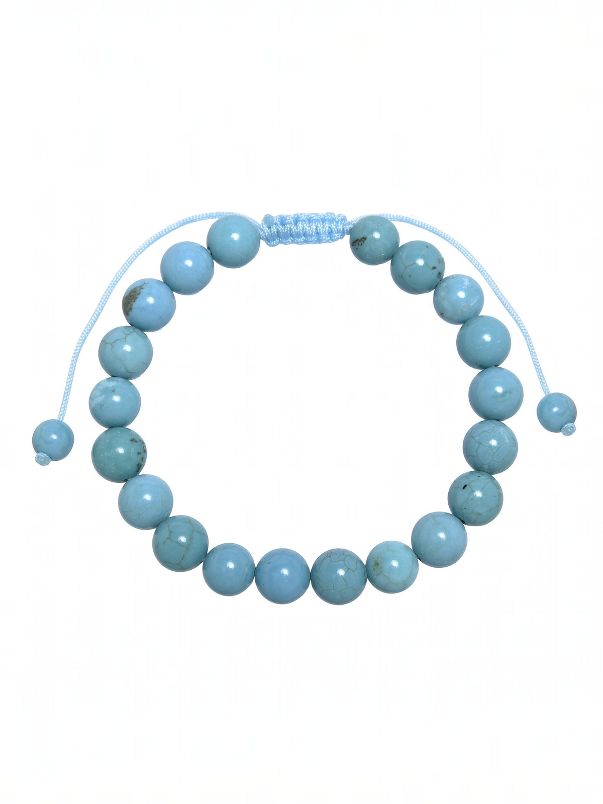 Cracked Turquoise Stone Braided Shamballa Bracelet B4117-Cracked Turquoise – view 13