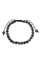 Black Labradorite Stone Braided Bracelet B4120-12MM - view 2