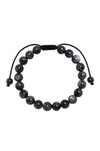 Black Labradorite Stone Braided Bracelet B4120-12MM - view 3