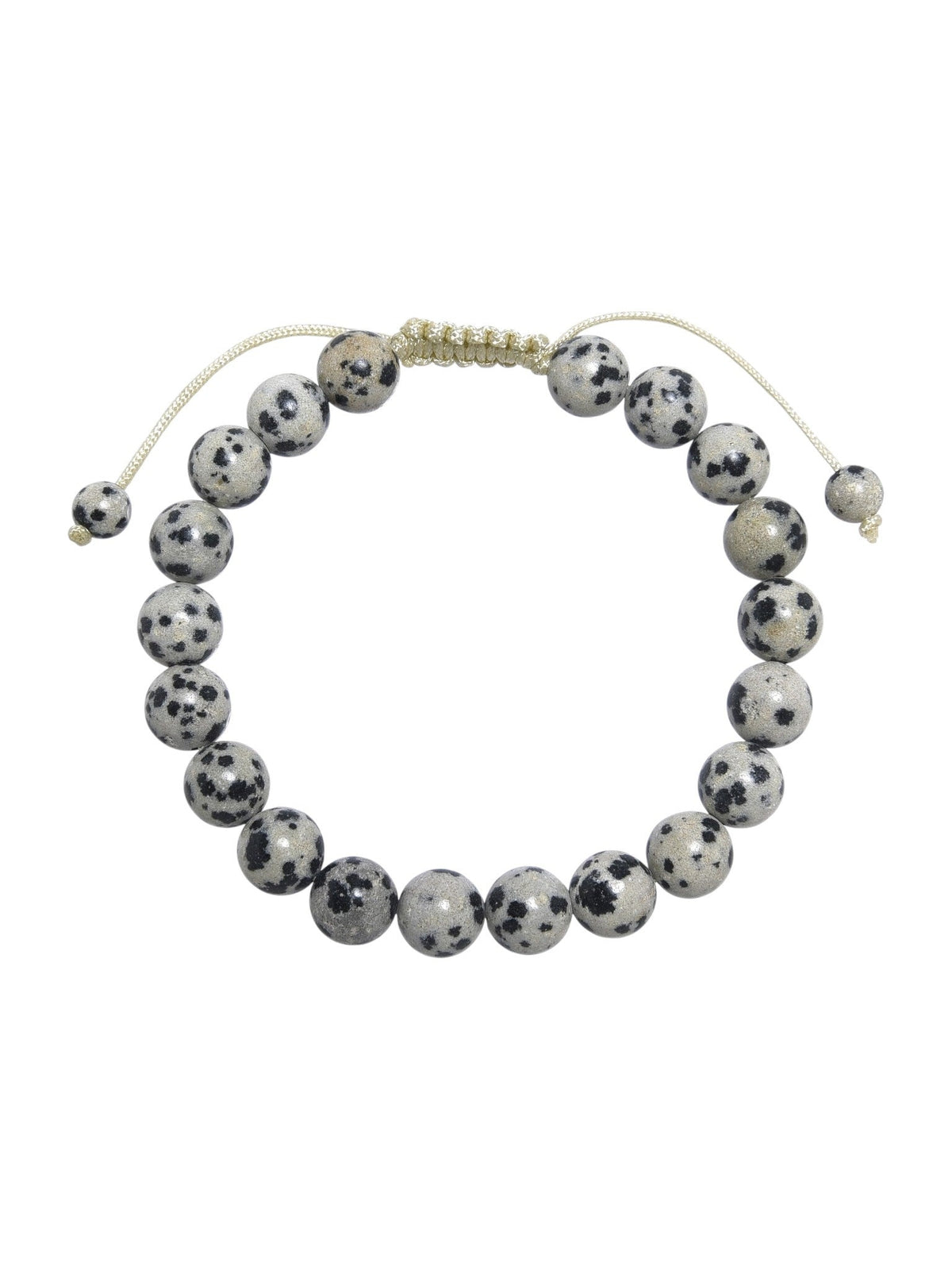 Dalmatian Jasper Braided Shamballa Bracelet B4121-Dalmatian Jasper - 8MM