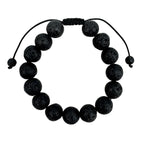 Lava Stone Braided Shamballa Bracelet B4123-Lava-Stone - 12MM