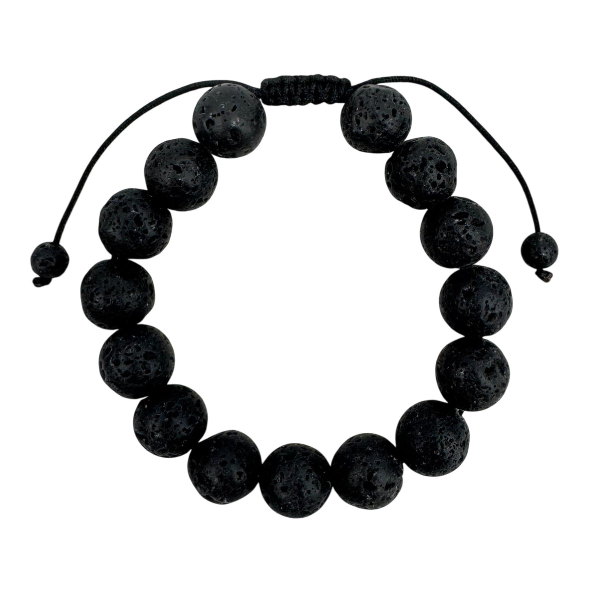 Lava Stone Braided Shamballa Bracelet B4123-Lava-Stone - 12MM