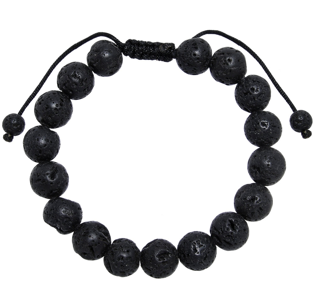 Lava Stone Braided Shamballa Bracelet B4123-Lava-Stone