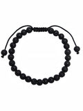 Lava Stone Braided Shamballa Bracelet B4123-6MM