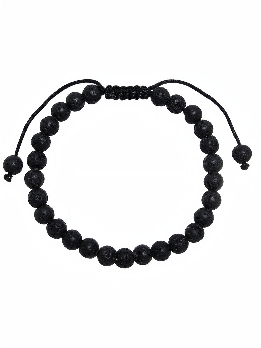 Lava Stone Braided Shamballa Bracelet B4123-Lava-Stone - 6MM