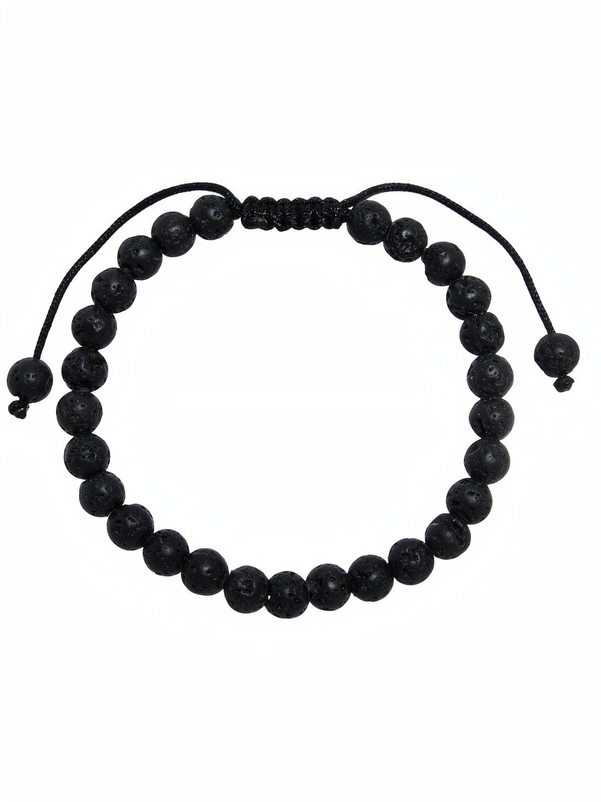 Lava Stone Braided Shamballa Bracelet B4123-Lava-Stone - 6MM