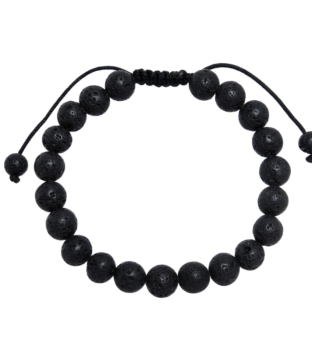Lava Stone Braided Shamballa Bracelet B4123-Lava-Stone