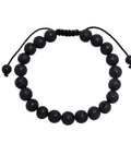 Lava Stone Braided Shamballa Bracelet B4123-Lava-Stone