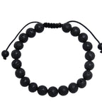 Lava Stone Braided Shamballa Bracelet B4123-Lava-Stone