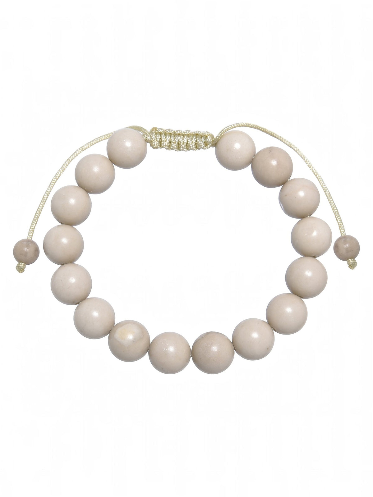 Fossil Stone Braided Shamballa Bracelet B4124-Fossil - 10MM