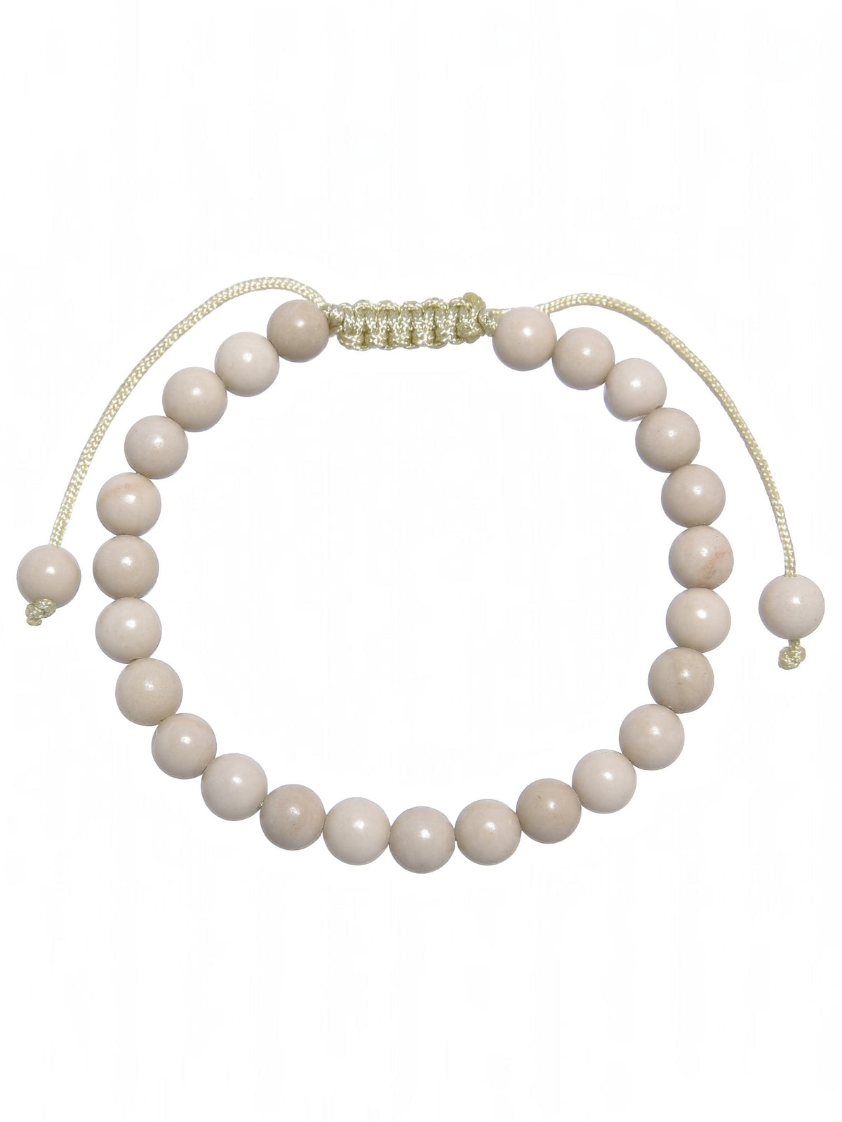 Fossil Stone Braided Shamballa Bracelet B4124-Fossil - 6MM