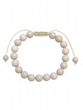 Fossil Stone Braided Shamballa Bracelet B4124-Fossil - 8MM