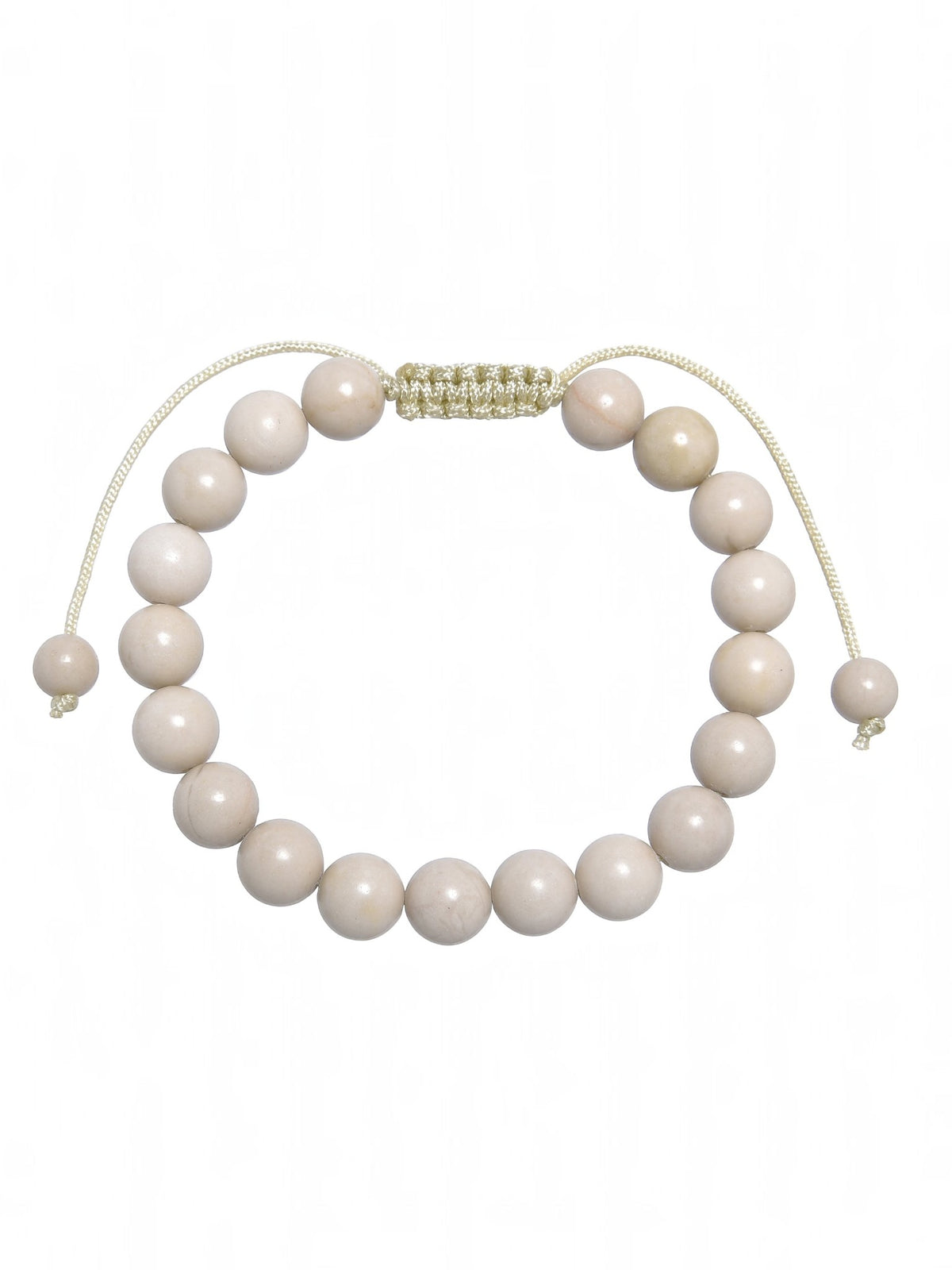 Fossil Stone Braided Shamballa Bracelet B4124-Fossil - 8MM