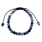 Bluespot Jasper Stone Braided Shamballa Bracelet B4128-6MM