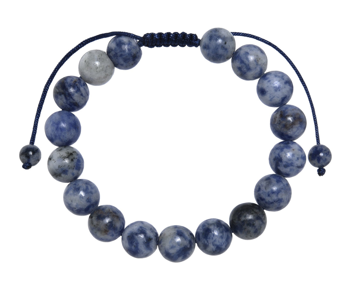 Bluespot Jasper Stone Braided Shamballa Bracelet B4128 – view 3