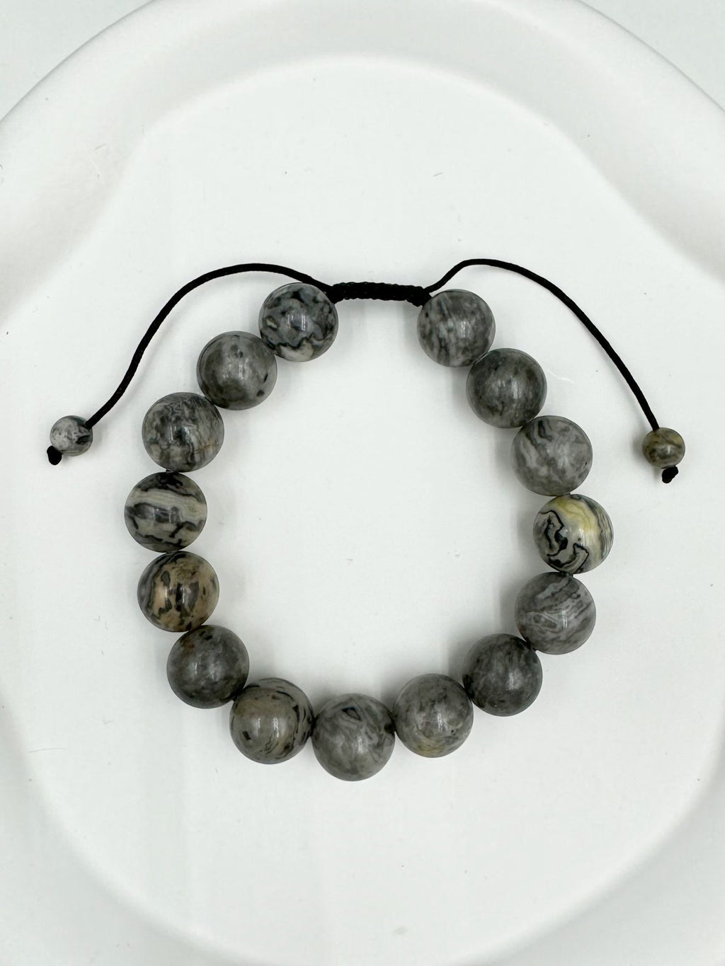 Atlas Jasper Stone Braided Bracelet B4129-12MM - view 4