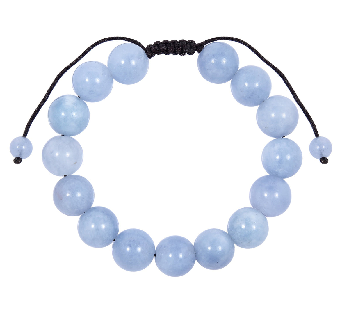 Blue Aquamarine Braided Shamballa Bracelet B4130-Blue Aquamarine - 12MM