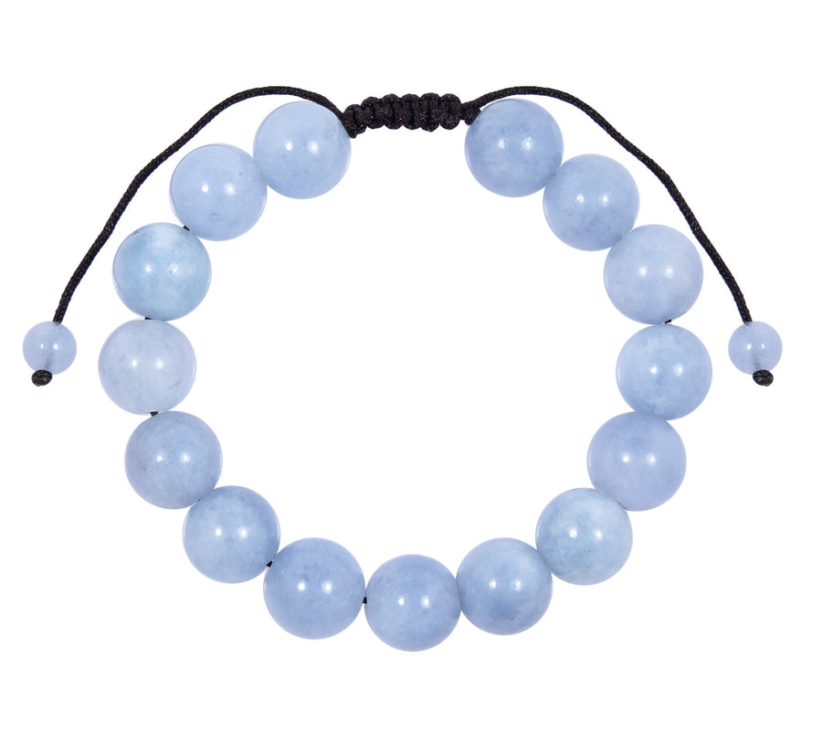 Blue Aquamarine Braided Shamballa Bracelet B4130-Blue Aquamarine