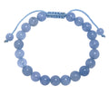Blue Aquamarine Braided Shamballa Bracelet B4130-Blue Aquamarine - 8MM